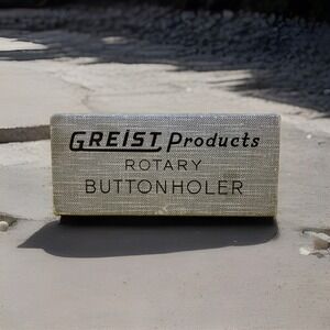 Greist Button Holder with Accessories Box 1950-60's Vintage Sewing Accessories..